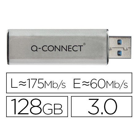 Pen Drive USB Q-Connect Flasf 128 Gb 3.0