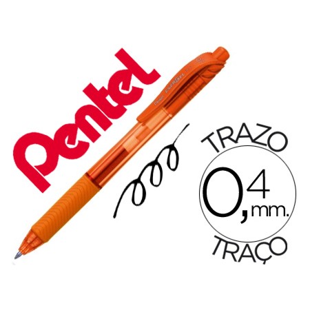 Roller Pentel Energel Bl107 0,7Mm Laranja