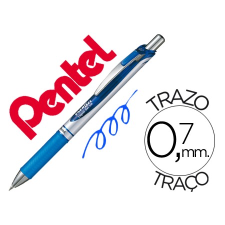 Roller Pentel Bl77 0,7 Mm Energel Rectractil Azul