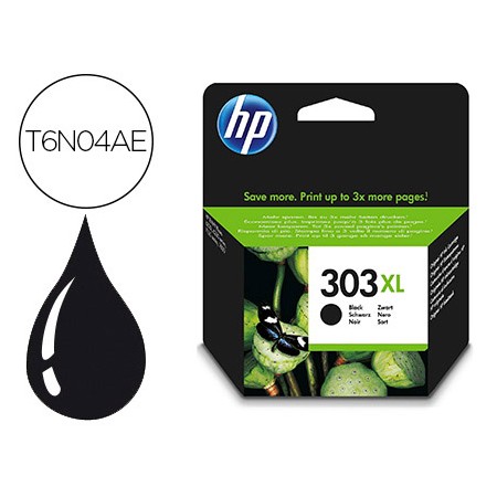 Tinteiro Hp N. 303Xl Envy Photo 6230 / 7130 / 7830 Cor Preto Capacidade 600 Pag