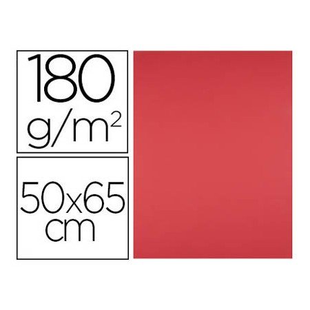 Cartolina 50X65 Cm 180 Gr Vermelho Pack de 25 Unidades