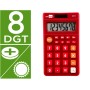 Calculadora de Bolso Xf11 8 Digitos Solar E Pilhas Cor Vermelho 115X65X8 Mm