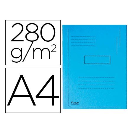 Classificador Exacompta Cartolina Reciclada Din A4 Azul 280Gr com 2 Abas Interior