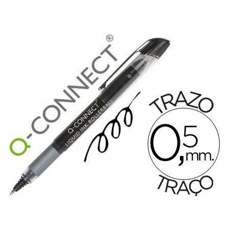 Marcador Q-Connect Roller Ball Preto 0,7 Mm