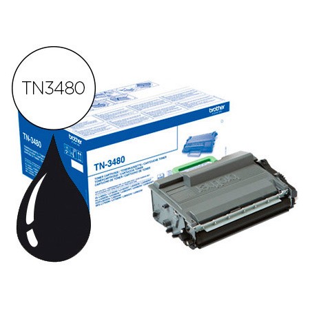 Toner Brother Tn-3480 Dcp-L5500Dn / Dcp-L6600Dw / Hl-L5000D / Mfc-L5700 Alta Capacidade Preto 8000 Pag