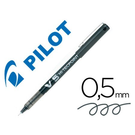 Marcador Pilot Ponta Fina V-5 Preto 0.5 Mm