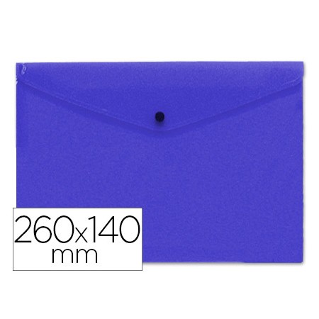 Bolsa Porta Documentos com Mola Formato 26X14 Cm Cor Azul