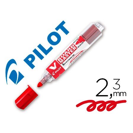 Marcador Pilot Board Master Para Quadro Branco Vermelho Tinta Liquida Traço 2,3Mm