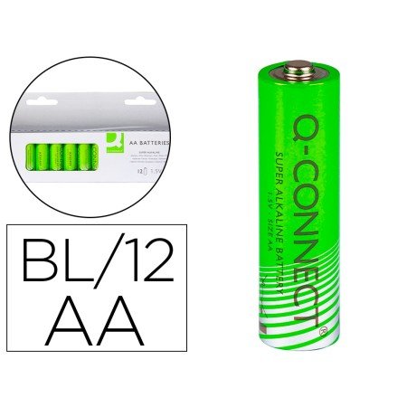 Pilha Q-Connect Alcalina AA Blister com 12 Unidades