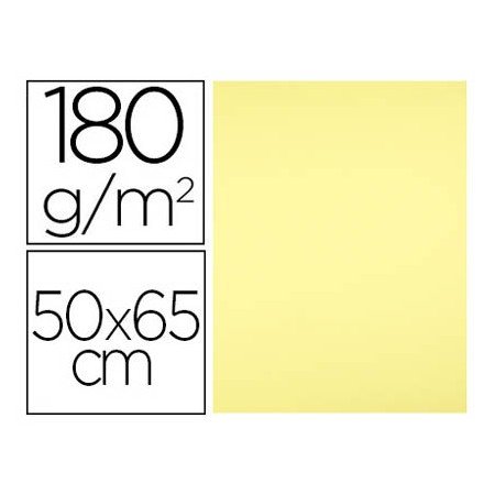 Cartolina 50X65 Cm 180 Gr Amarelo Medio Pack de 25 Unidades