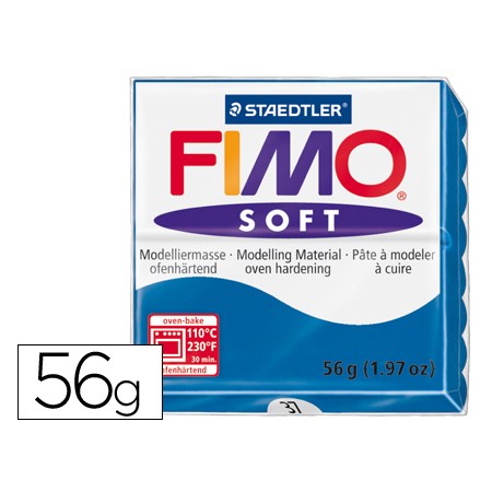 Pasta Para Modelar Staedtler Fimo Soft 56 Gr Cor Azul