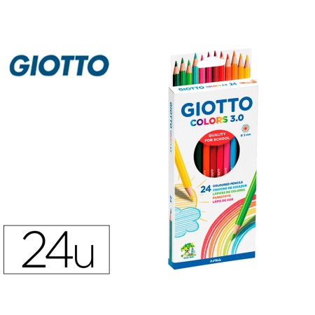 Lapis de Cor Giotto Colors 3.0 Caixa de 24 Cores Mina 3 Mm