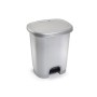 Contentor Plasticforte Plastico com Pedal 27 Litros Cor Prata 380X320X450 Mm