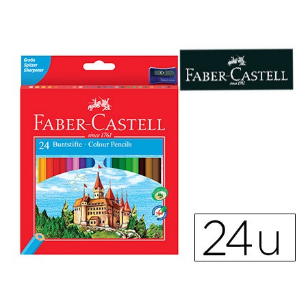 Lapis de Cor Faber-Castell C/ 24 Cores Hexagonal Madeira Reflorestada