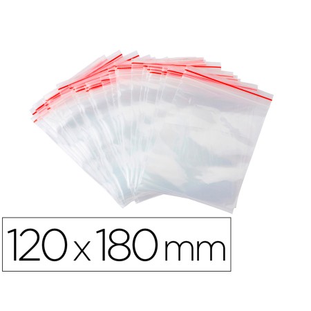 Bolsa Plastico Auto Selada Q-Connect 120X180 Mm Pack de 100 Unidades