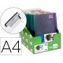 Bolsa Dossier com Clip Lateral Din A4 Pack de 4 Cores Sortidas 30 Folhas
