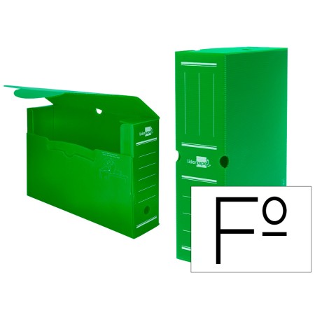 Caixa Para Arquivo Definitivo em Polipropileno Verde Formato 360X260X100 Mm