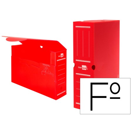 Caixa Para Arquivo Definitivo em Polipropileno Vermelho Formato 360X260X100 Mm