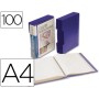 Capa Catalogo 100 Bolsas Din A4 Azul com Caixa