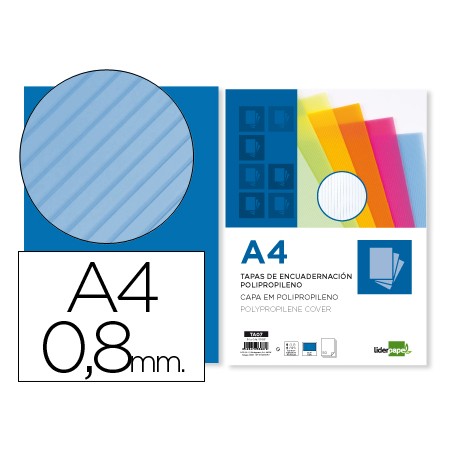 Capa de Encadernacao Polipropileno Ondulado Din A4 0.8 Mm Pack de 50 Unidades