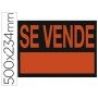 Cartel Plastico "Se Vende" Rojo Fluorescente -497X234 Mm
