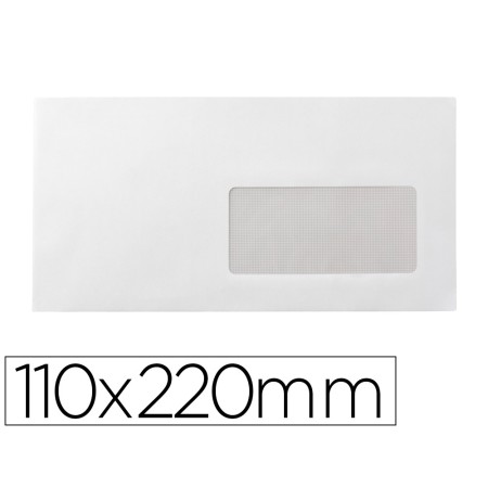 Envelope N 3 Branco Din Americano Janela Direita 110X220 Mm Tira de Silicone Embalagem de 25 Unidades