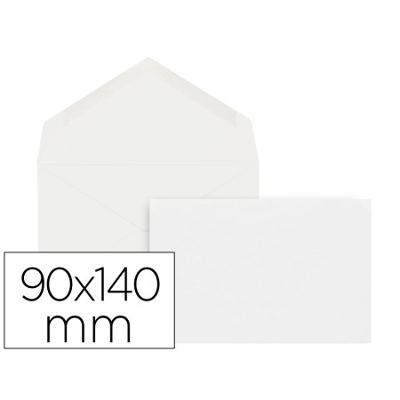 Envelope Mínimo Normalizado Branco 90X140Mm Engomado Pack de 100 Unidades