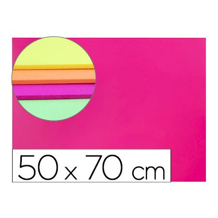 Goma Eva Rosa Fluorescente Placa 50X70Cm 60Gr Espessura 2Mm