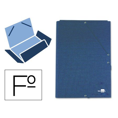 Pasta de Elasticos , Paper Coat, Folio, Azul