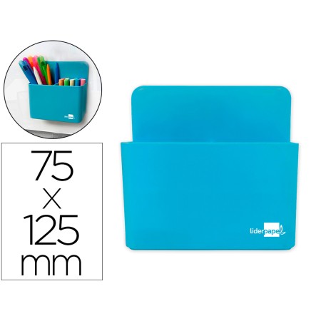 Porta Lapis Plastico Magnetico Cor Azul 125X75X40 Mm