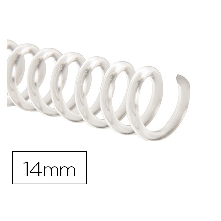 Espiral Q-Connect de Plastico Transparente 32 5:1 14Mm 1,8Mm Caixa de 100 Unidades