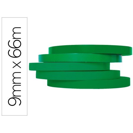 Fita Adesiva Q-Connect 66M x 9Mm Verde Para Fechar Sacos