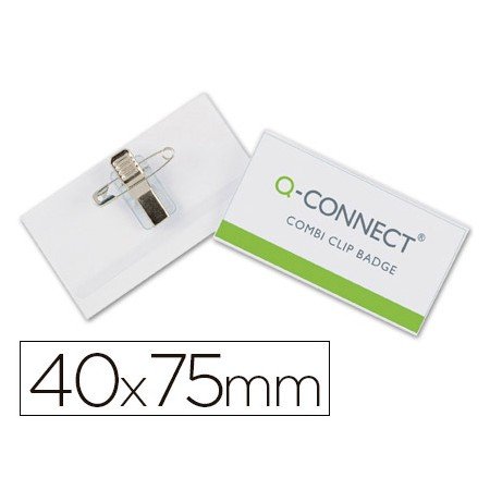 Identificador Q-Connect com Mola E Alfinete Kf17457 40X75 Mm