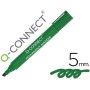 Marcador Q-Connect Permanente Verde Ponta Biselada 5.0 Mm