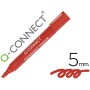 Marcador Q-Connect Permanente Vermelho Ponta Biselada 5.0 Mm