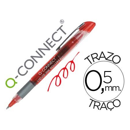 Marcador Q-Connect Roller Ball Vermelho 0,7 Mm