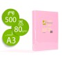 Papel de Cor Q-Connect Din A3 80 Gr Rosa Embalagem de 500 Folhas