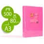 Papel de Cor Q-Connect Din A3 80 Gr Rosa Intenso Embalagem de 500 Folhas