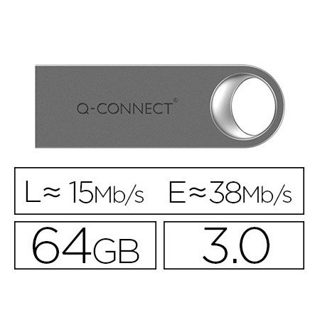 Pen Drive USB Q-Connect Flash Premium 64 Gb 3.0