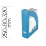 Porta Revistas Plastico Q-Connect Azul Translucido
