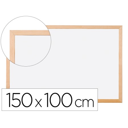 Quadro Branco Q-Connect Laminado Caixilho de Madeira 100X150 Cm