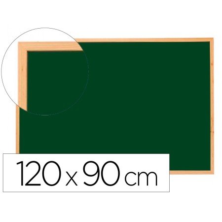 Quadro Verde Q-Connect Giz Moldura Madeira Sem Prateleira 120X90 Cm