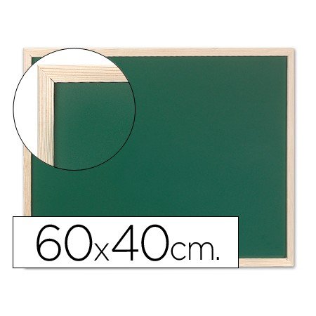 Quadro Verde Q-Connect Giz Moldura Madeira Sem Prateleira 60X40 Cm