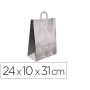 Saco de Papel Q-Connect Kraft Prata Asa Retorcida 240X100X310 Mm