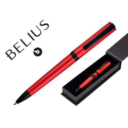 Roller Belius Turbo Aluminio Desenho Vermelho E Preto Tinta Azul Caixa Design