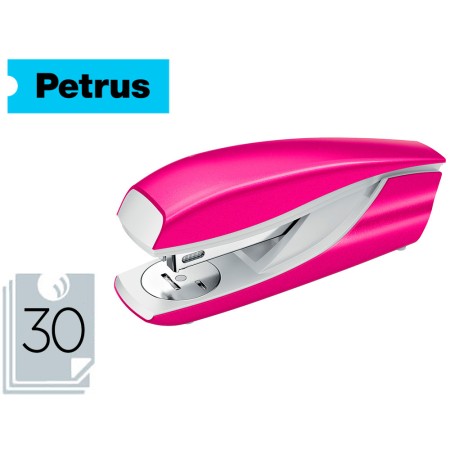 Agrafador Petrus Mod 635 Wow Fucsia Metalizado Capacidade 30 Folhas