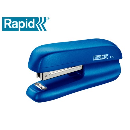 Agrafador Rapid F5 Mini Plastico Capacidade 10 Folhas Usa Agrafes Nº 10 Cor Azul