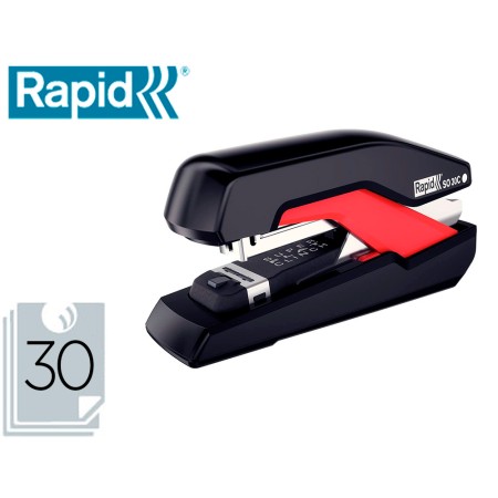 Agrafador Rapid So30C Plastico Preto/Vermelho Capacidadee 30 Folhas Usa Agrafes Omnipress 30