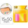 Bandas Separadoras Post-It Index Mini Notas Energetic Colour 15 x 50 Mm 50 Folhas Cores Sortidas