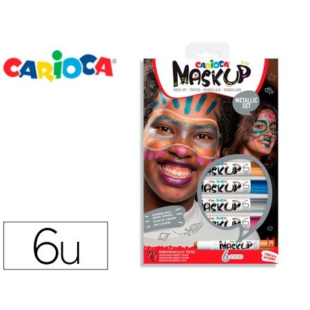 Barra de Maquilhagem Carioca Mask Up Metallic Caixa de 6 Cores Sortidas